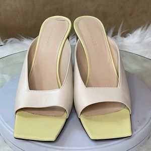 Wandler Isa Yellow Leather Sandals